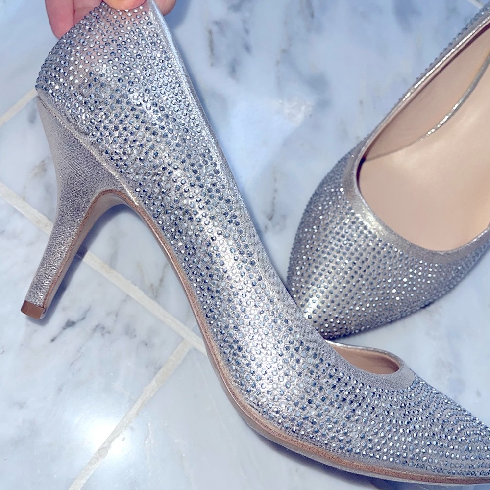 INC Sparkly Embellished Pointed Toe Pump Heels - Size 9.5M